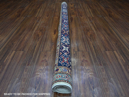 Ivory 5'10" x 6'0" Kazak Hand knotted Wool Rug - Sku: O089328