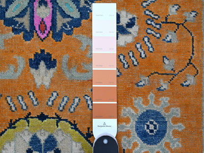 Orange 4'10" x 6'8" Tribal Hand knotted Wool Rug - Sku: O089336