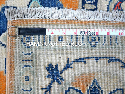 Orange 4'10" x 6'8" Tribal Hand knotted Wool Rug - Sku: O089336