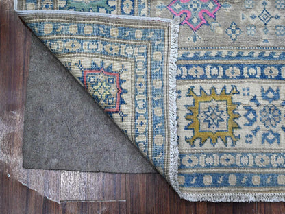 Grey 4'11" x 6'8" Tribal Hand knotted Wool Rug - Sku: O089340