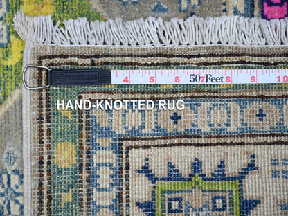 Grey 5'0" x 6'8" Tribal Hand knotted Wool Rug - Sku: O089342