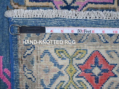 Blue 4'11" x 6'5" Kazak Hand knotted Wool Rug - Sku: O089343