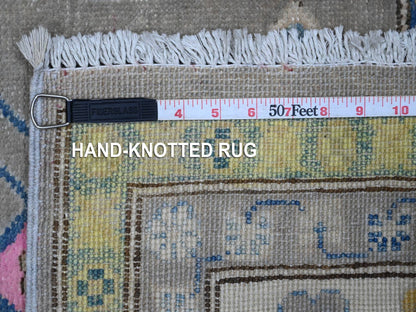 Grey 5'11" x 8'5" Tribal Hand knotted Wool Rug - Sku: O089344