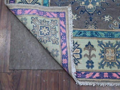 Grey 5'6" x 7'7" Tribal Hand knotted Wool Rug - Sku: O089345