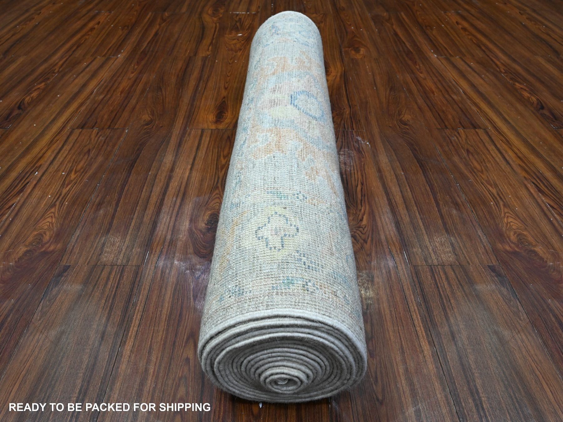 Oushak hand-knotted wool runner in Gray, 3'1" x 19'10", SKU O089358