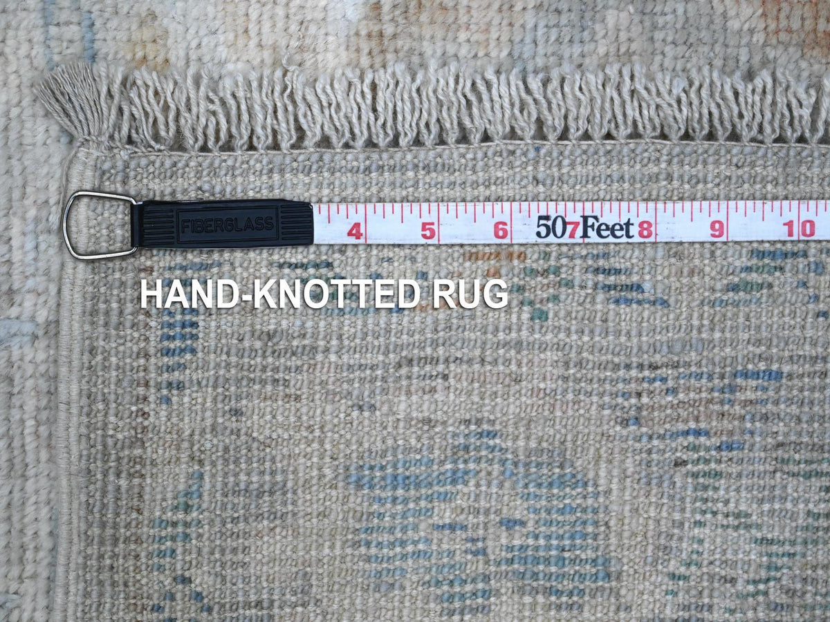 Oushak hand-knotted wool runner in Gray, 3'1" x 19'10", SKU O089358