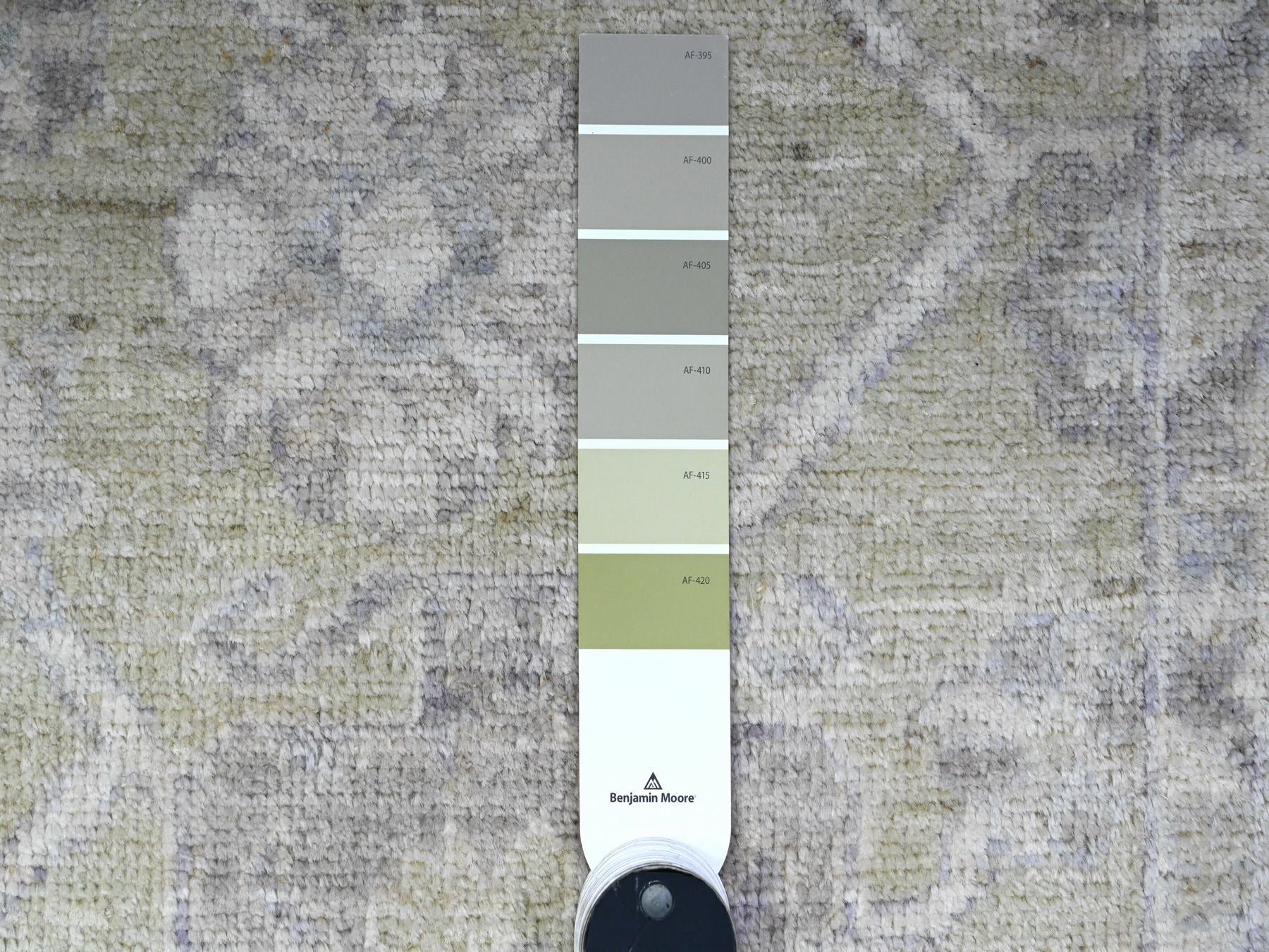 Oushak hand-knotted wool rug in Green, 1'11" x 3'0", SKU O089363