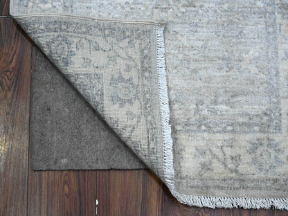 Grey 2'6" x 17'9" Oushak And Peshawar Hand knotted Wool Rug - Sku: O089374