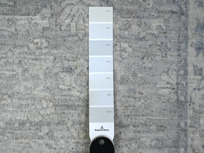Peshawar hand-knotted wool runner in Gray, 2'6" x 17'9", SKU O089374