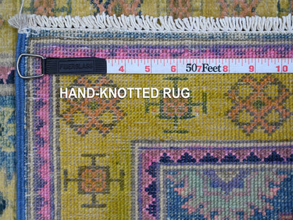 Kazak Tribal hand-knotted wool rug in Blue, 2'1" x 2'6", SKU O089388