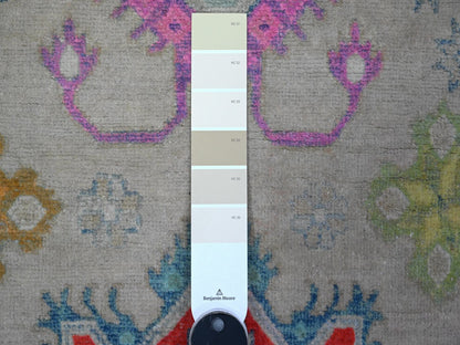 Grey 3'2" x 4'8" Tribal Hand knotted Wool Rug - Sku: O089399