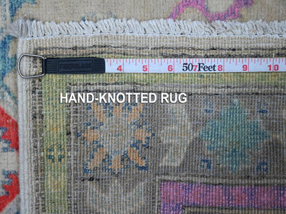 Grey 3'2" x 4'8" Tribal Hand knotted Wool Rug - Sku: O089399