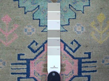Grey 2'10" x 4'0" Tribal Hand knotted Wool Rug - Sku: O089400