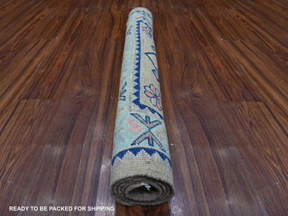 Grey 2'10" x 4'0" Tribal Hand knotted Wool Rug - Sku: O089400