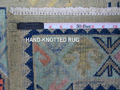Grey 2'10" x 4'0" Tribal Hand knotted Wool Rug - Sku: O089400