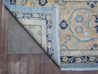 Heriz Vintage hand-knotted wool rug in Blue, 8'7" x 12'2", SKU O089423
