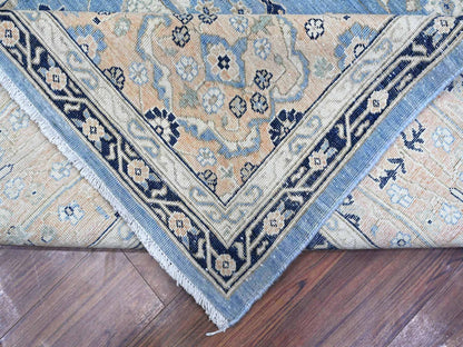 Heriz Vintage hand-knotted wool rug in Blue, 8'7" x 12'2", SKU O089423