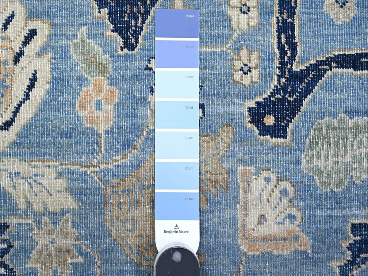 Heriz Vintage hand-knotted wool rug in Blue, 8'7" x 12'2", SKU O089423