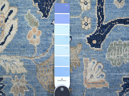 Heriz Vintage hand-knotted wool rug in Blue, 8'7" x 12'2", SKU O089423