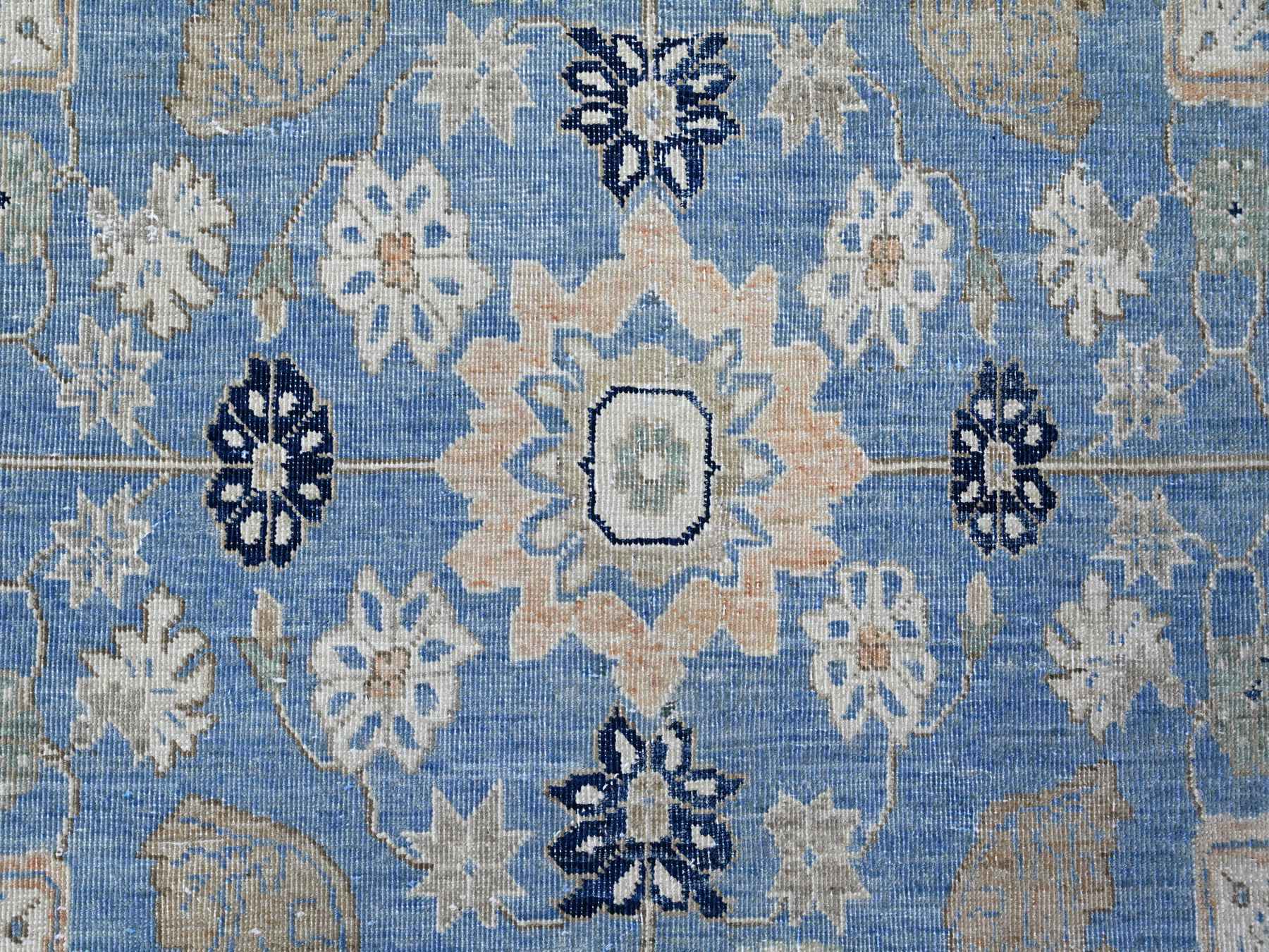 Heriz Vintage hand-knotted wool rug in Blue, 8'7" x 12'2", SKU O089423