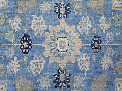 Heriz Vintage hand-knotted wool rug in Blue, 8'7" x 12'2", SKU O089423