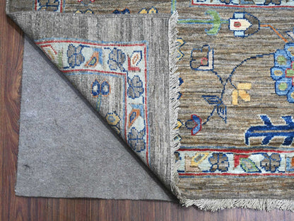 Grey 10'2" x 13'6" Traditional Hand knotted Wool Rug - Sku: O089425