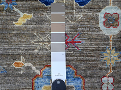 Grey 10'2" x 13'6" Traditional Hand knotted Wool Rug - Sku: O089425