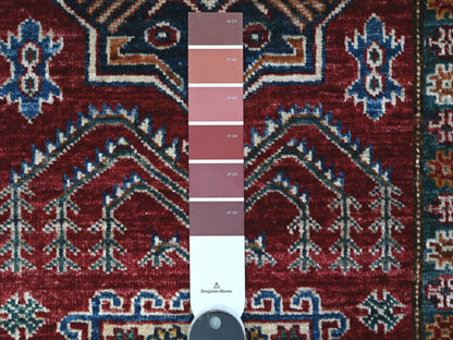 Red 2'9" x 4'1" Tribal Hand knotted Wool Rug - Sku: O089435