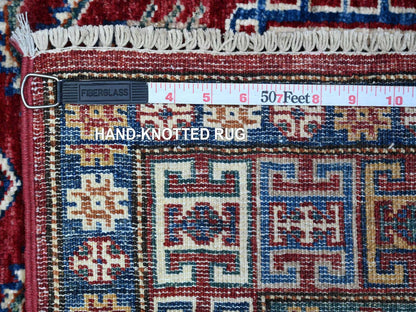 Red 2'9" x 4'1" Tribal Hand knotted Wool Rug - Sku: O089435