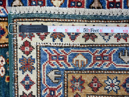 Green 1'11" x 5'8" Tribal Hand knotted Wool Rug - Sku: O089437