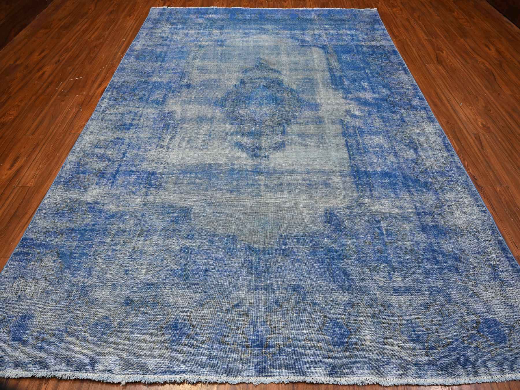 Kerman Vintage hand-knotted wool rug in Overdyed, 8'1" x 11'5", SKU O089448