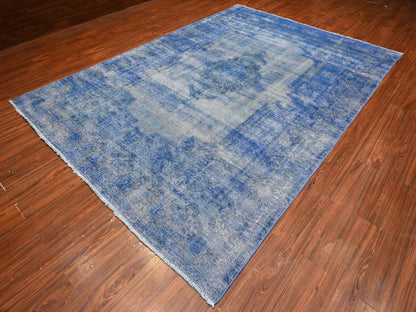 Overdyed 8'1" x 11'5" Vintage Hand knotted Wool Rug - Sku: O089448