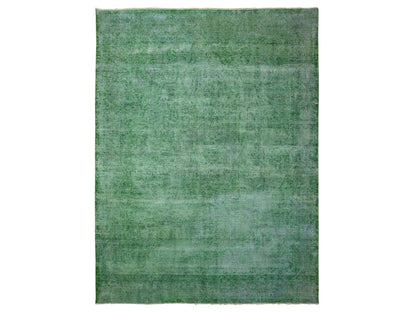 Green 9'7" x 12'7" Vintage Hand knotted Wool Rug - Sku: O089450