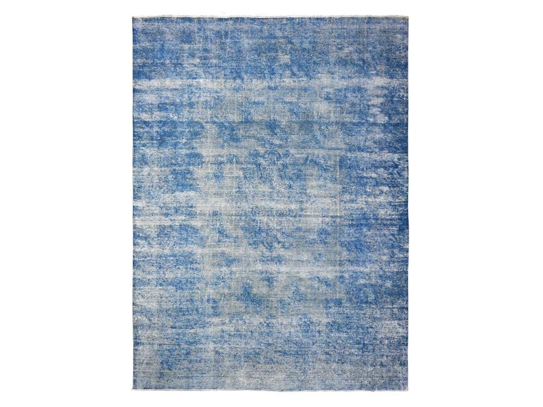Kerman Vintage hand-knotted wool rug in Blue, 9'5" x 12'10", SKU O089451