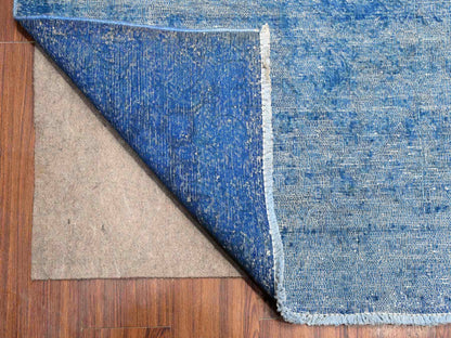 Kerman Vintage hand-knotted wool rug in Blue, 9'5" x 12'10", SKU O089451