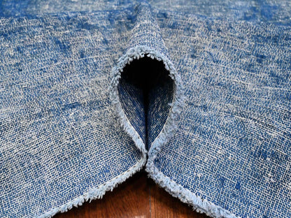 Kerman Vintage hand-knotted wool rug in Blue, 9'5" x 12'10", SKU O089451