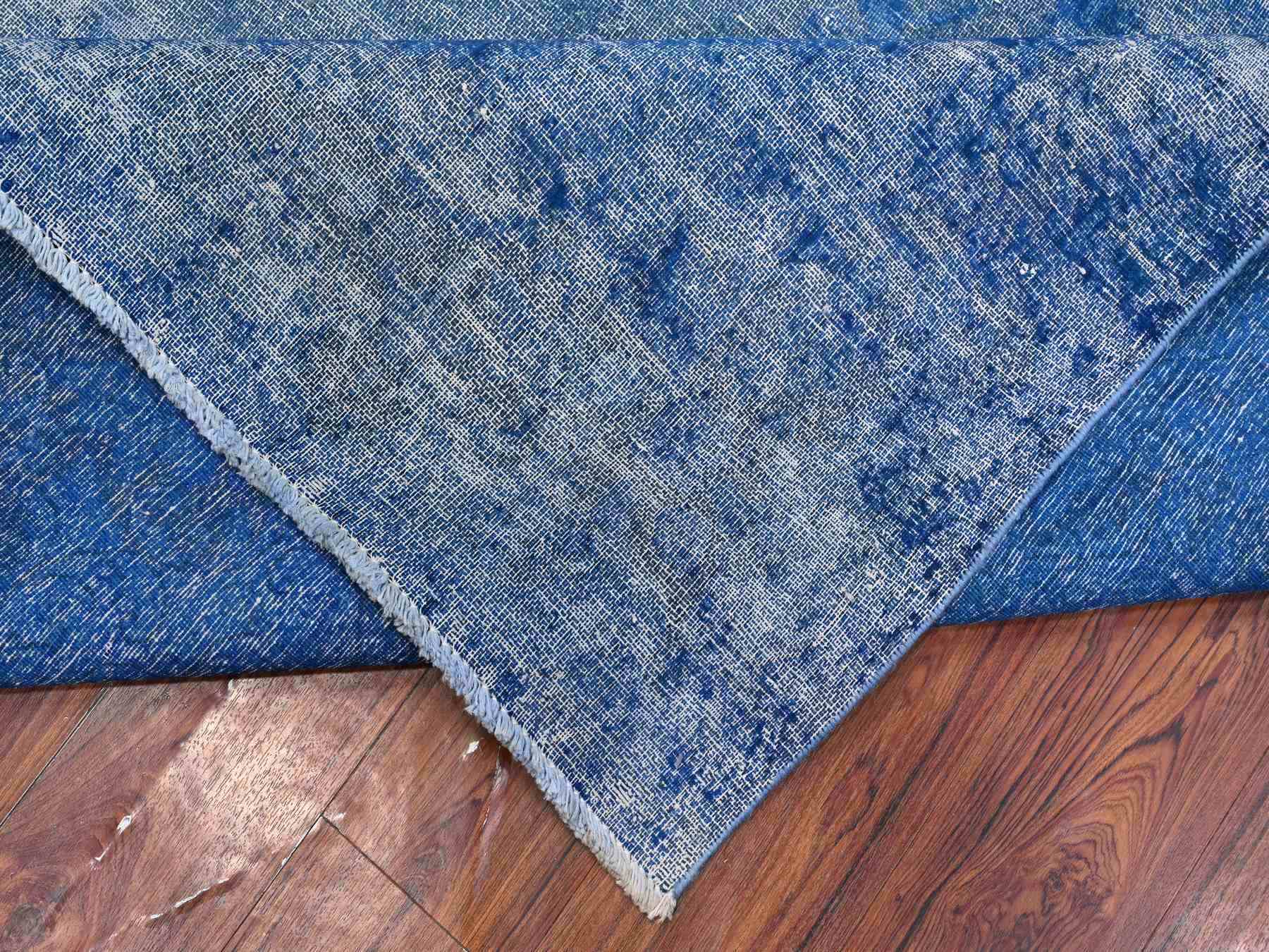 Kerman Vintage hand-knotted wool rug in Blue, 9'5" x 12'10", SKU O089451