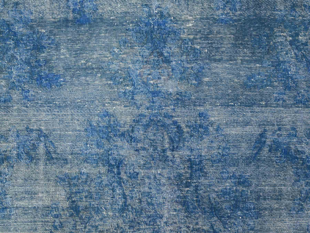 Kerman Vintage hand-knotted wool rug in Blue, 9'5" x 12'10", SKU O089451