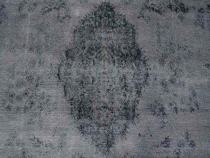 Grey 9'8" x 12'6" Vintage Hand knotted Wool Rug - Sku: O089452