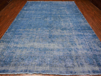Kerman Vintage hand-knotted wool rug in Blue, 9'8" x 12'10", SKU O089453