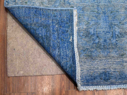 Kerman Vintage hand-knotted wool rug in Blue, 9'8" x 12'10", SKU O089453