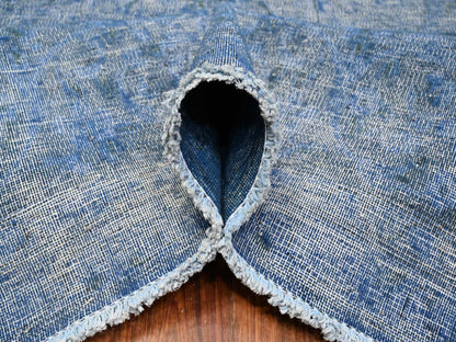 Kerman Vintage hand-knotted wool rug in Blue, 9'8" x 12'10", SKU O089453