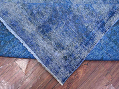 Kerman Vintage hand-knotted wool rug in Blue, 9'8" x 12'10", SKU O089453