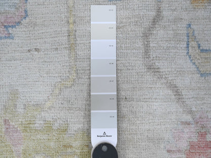 Grey 7'10" x 9'9" Oushak And Peshawar Hand knotted Wool Rug - Sku: O089455