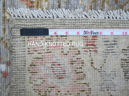 Oushak hand-knotted wool runner in Gray, 2'11" x 8'0", SKU O089460