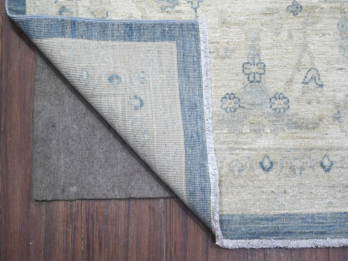 Peshawar hand-knotted wool rug in Blue, 9'10" x 20'3", SKU O089473