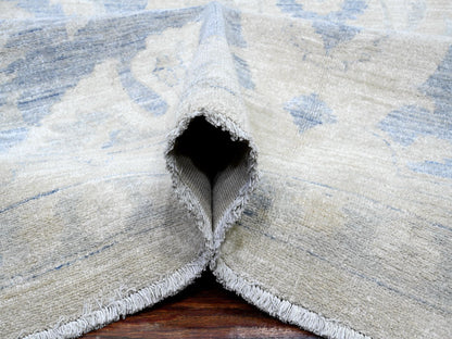 Ivory 18'6" x 24'2" Vintage Hand knotted Wool Rug - Sku: O089478