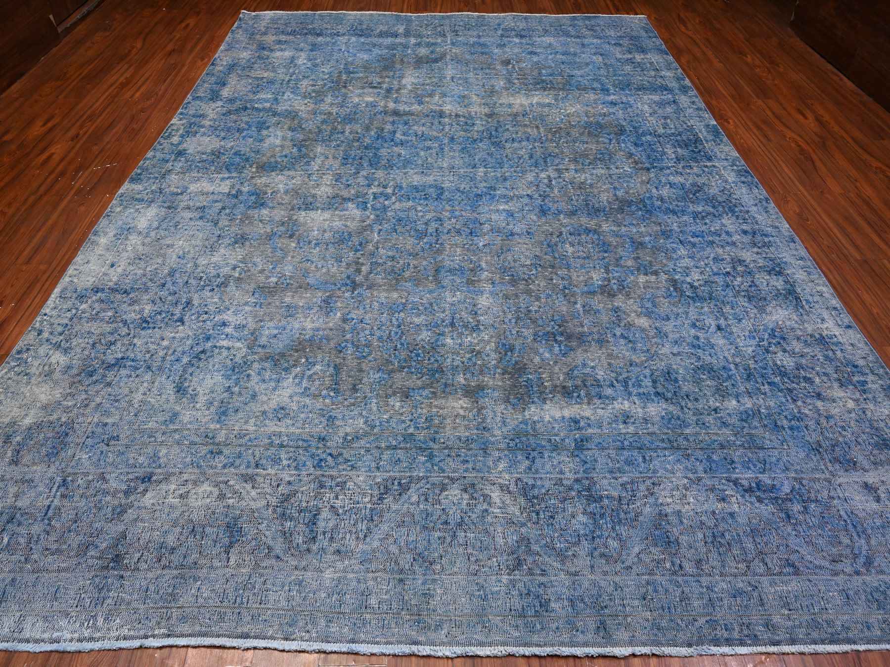 Kerman Vintage hand-knotted wool rug in Overdyed, 9'7" x 13'1", SKU O089479