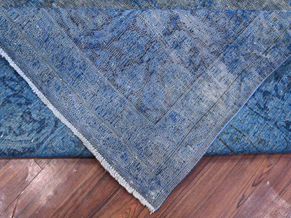 Overdyed 9'7" x 13'1" Vintage Hand knotted Wool Rug - Sku: O089479