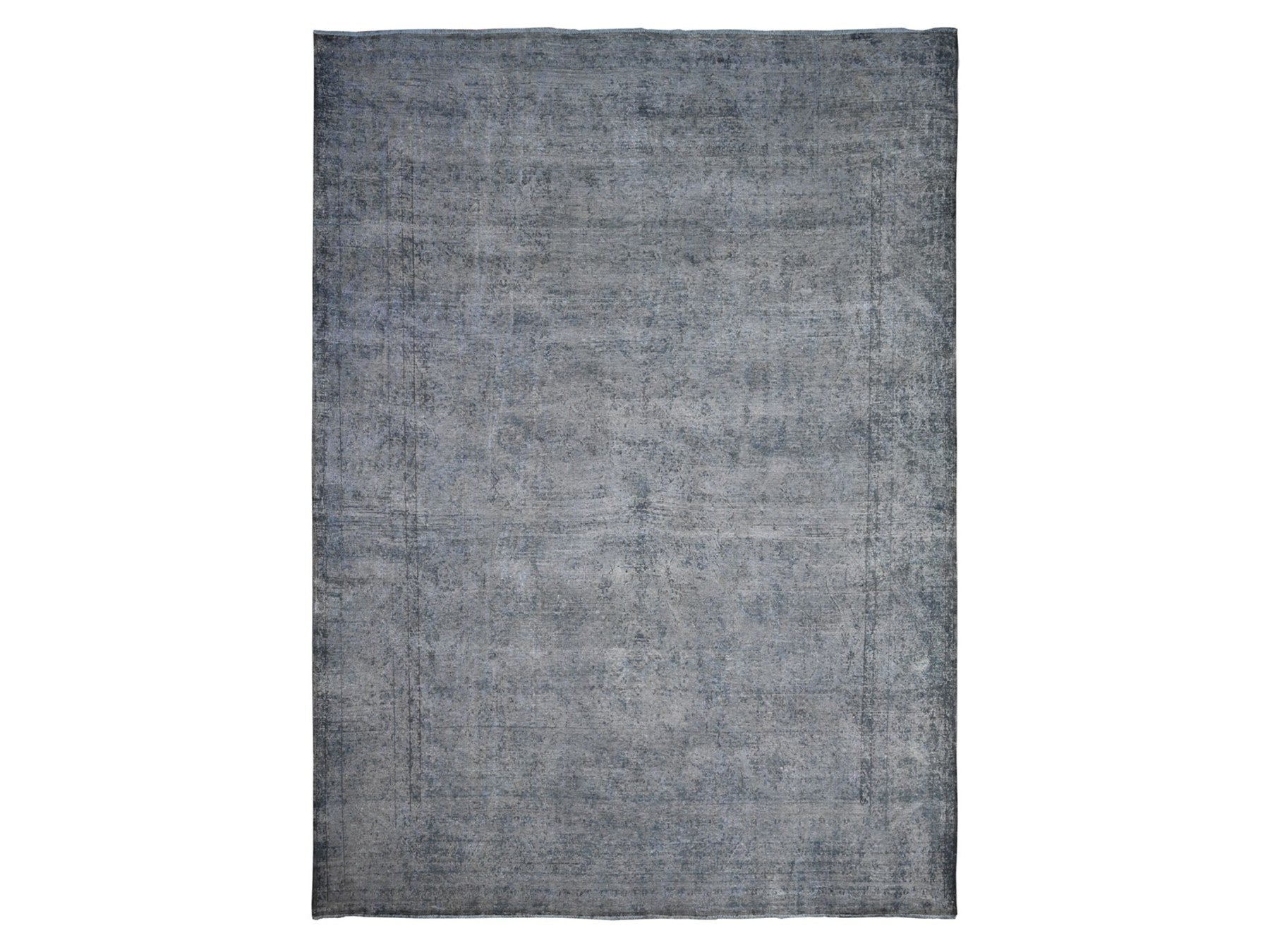 Overdyed 9'6" x 12'5" Vintage Hand knotted Wool Rug - Sku: O089481